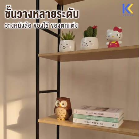 ตู้ชั้นวางของ KEFVA ทรงสูง พร้อมตู้บานปิด ขนาด 58.6X23.5X144 ซม._2